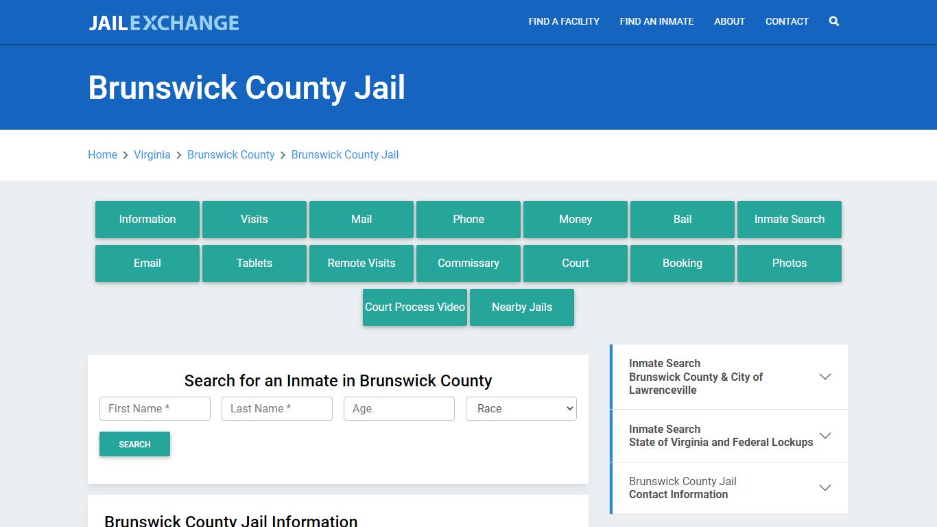 Brunswick County Jail Roster Lookup, VA, Inmate Search