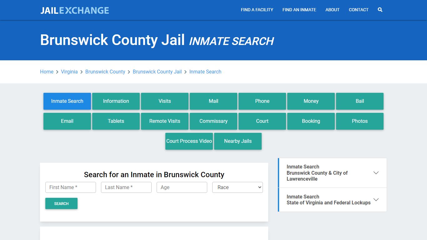 Brunswick County Jail, VA Inmate Search: Roster & Mugshots